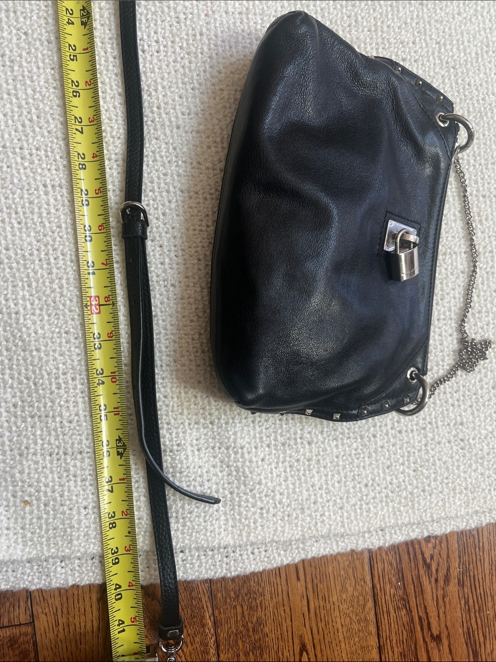 Marc Jacobs Leather Padlock Chain Shoulder Strap & Removable Crossbody Strap - Picture 14 of 14
